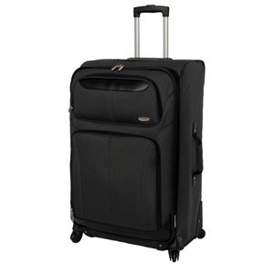 Skyline Softside Medium Checked Spinner Suitcase - Grey